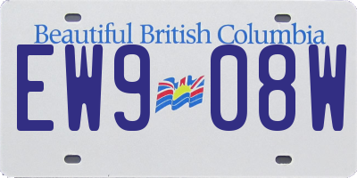 BC license plate EW908W