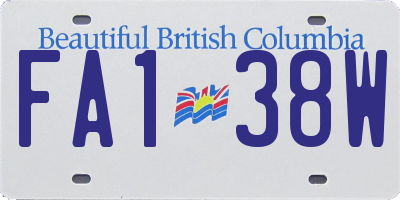 BC license plate FA138W