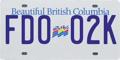 BC license plate FD002K