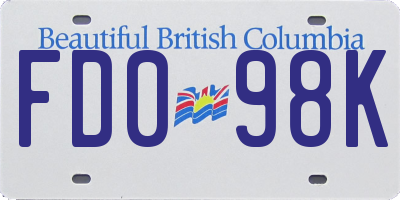 BC license plate FD098K