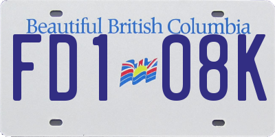 BC license plate FD108K
