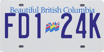 BC license plate FD124K