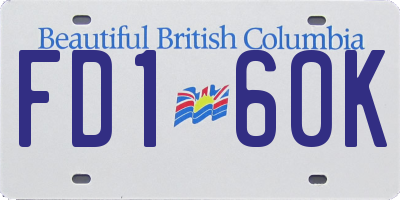 BC license plate FD160K