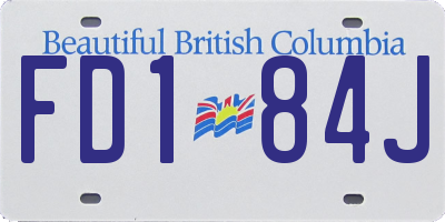 BC license plate FD184J