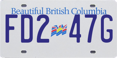 BC license plate FD247G