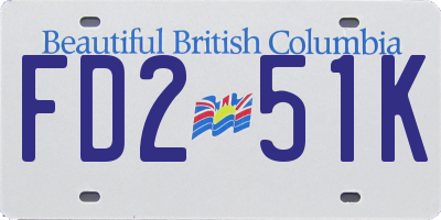 BC license plate FD251K
