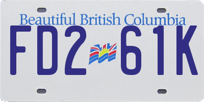 BC license plate FD261K