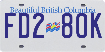 BC license plate FD280K