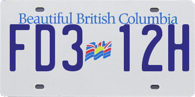 BC license plate FD312H