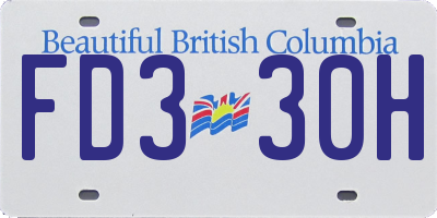 BC license plate FD330H