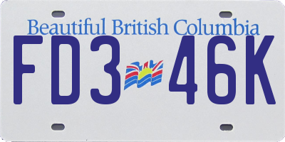 BC license plate FD346K