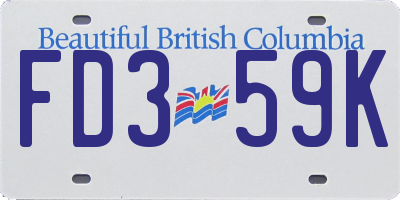 BC license plate FD359K