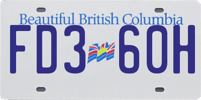 BC license plate FD360H