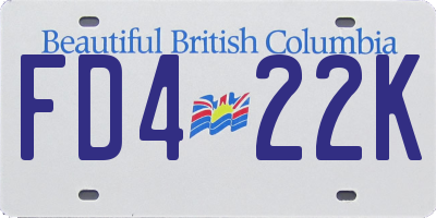 BC license plate FD422K