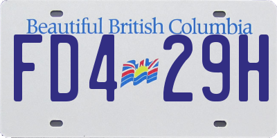 BC license plate FD429H