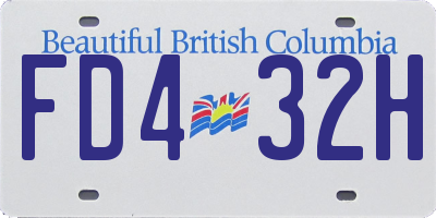 BC license plate FD432H
