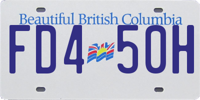BC license plate FD450H