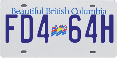 BC license plate FD464H