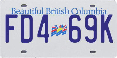 BC license plate FD469K