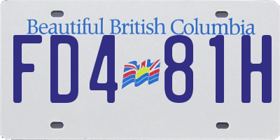 BC license plate FD481H
