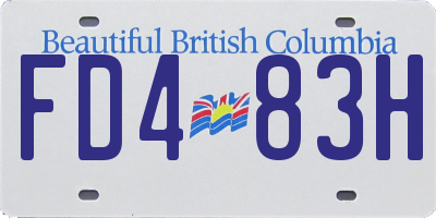 BC license plate FD483H