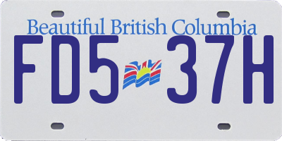 BC license plate FD537H