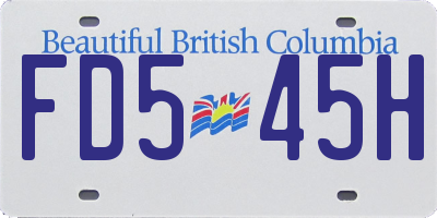 BC license plate FD545H