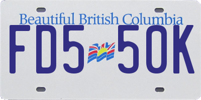BC license plate FD550K