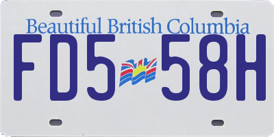 BC license plate FD558H