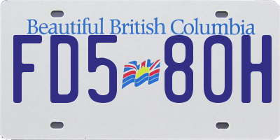 BC license plate FD580H