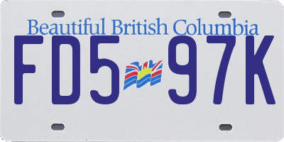 BC license plate FD597K