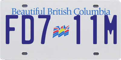 BC license plate FD711M
