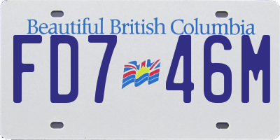 BC license plate FD746M