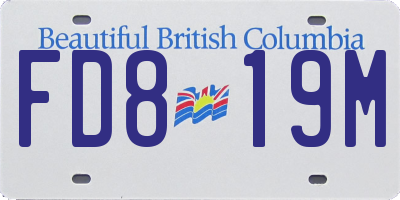 BC license plate FD819M