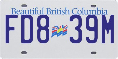 BC license plate FD839M