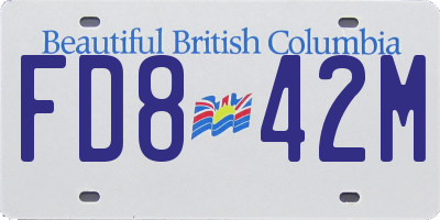 BC license plate FD842M