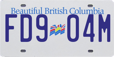 BC license plate FD904M