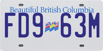 BC license plate FD963M