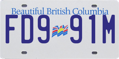 BC license plate FD991M