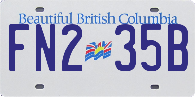 BC license plate FN235B
