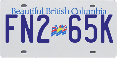 BC license plate FN265K