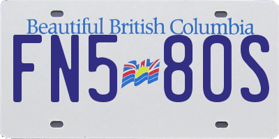 BC license plate FN580S