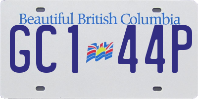 BC license plate GC144P