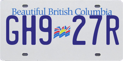 BC license plate GH927R