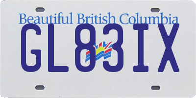BC license plate GL83IX