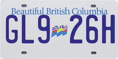 BC license plate GL926H