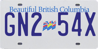 BC license plate GN254X