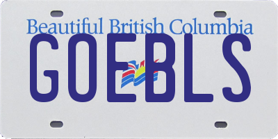 BC license plate GOEBLS