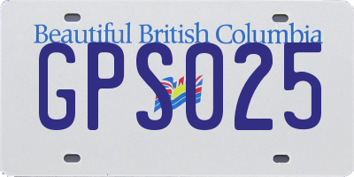 BC license plate GPS025