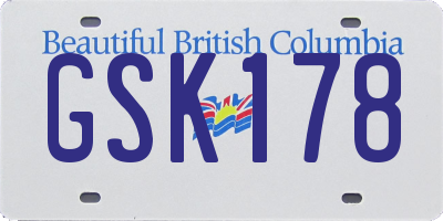 BC license plate GSK178